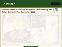Tablet Screenshot of kabirsrestaurant.com